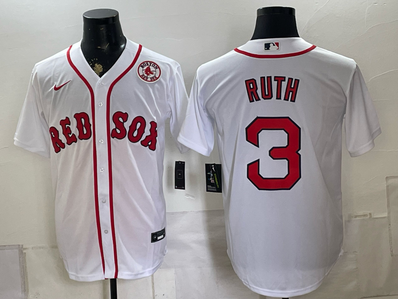 2026 Men Boston Red Sox #3 Ruth white Nike MLB Jersey 0824006